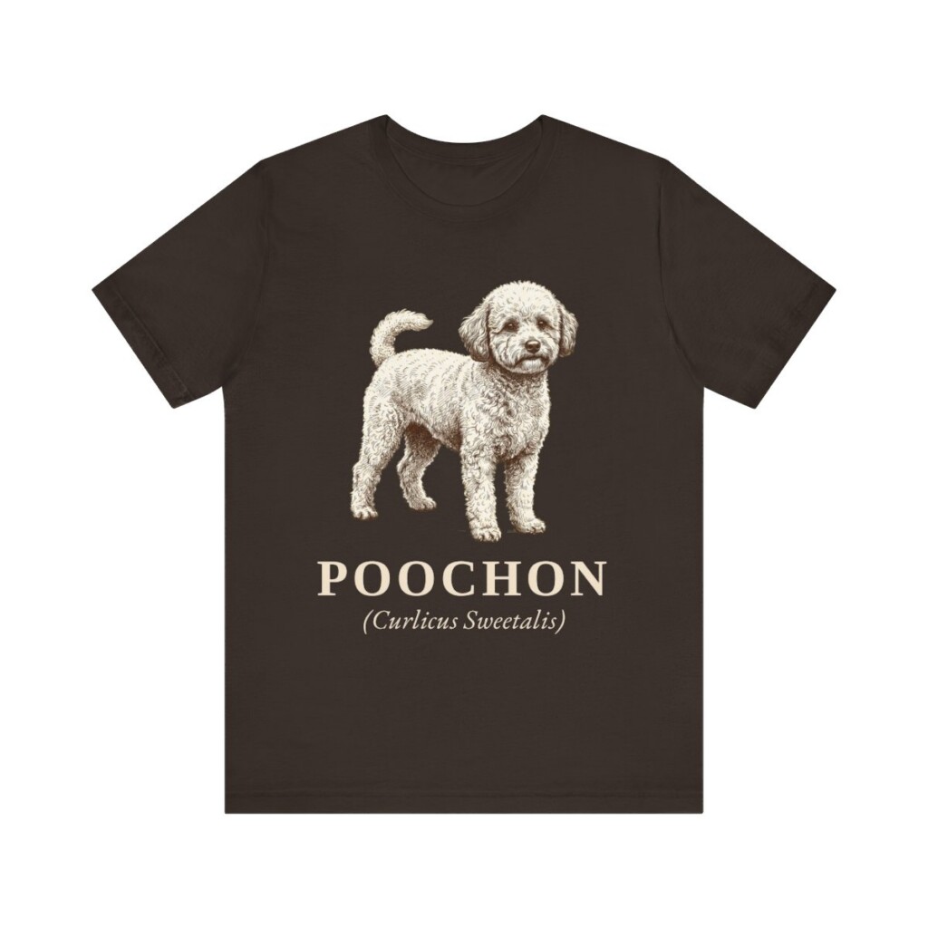 Poochon Latin Shirt, Vintage Dog Sketch Tee, Dog Latin Gift
