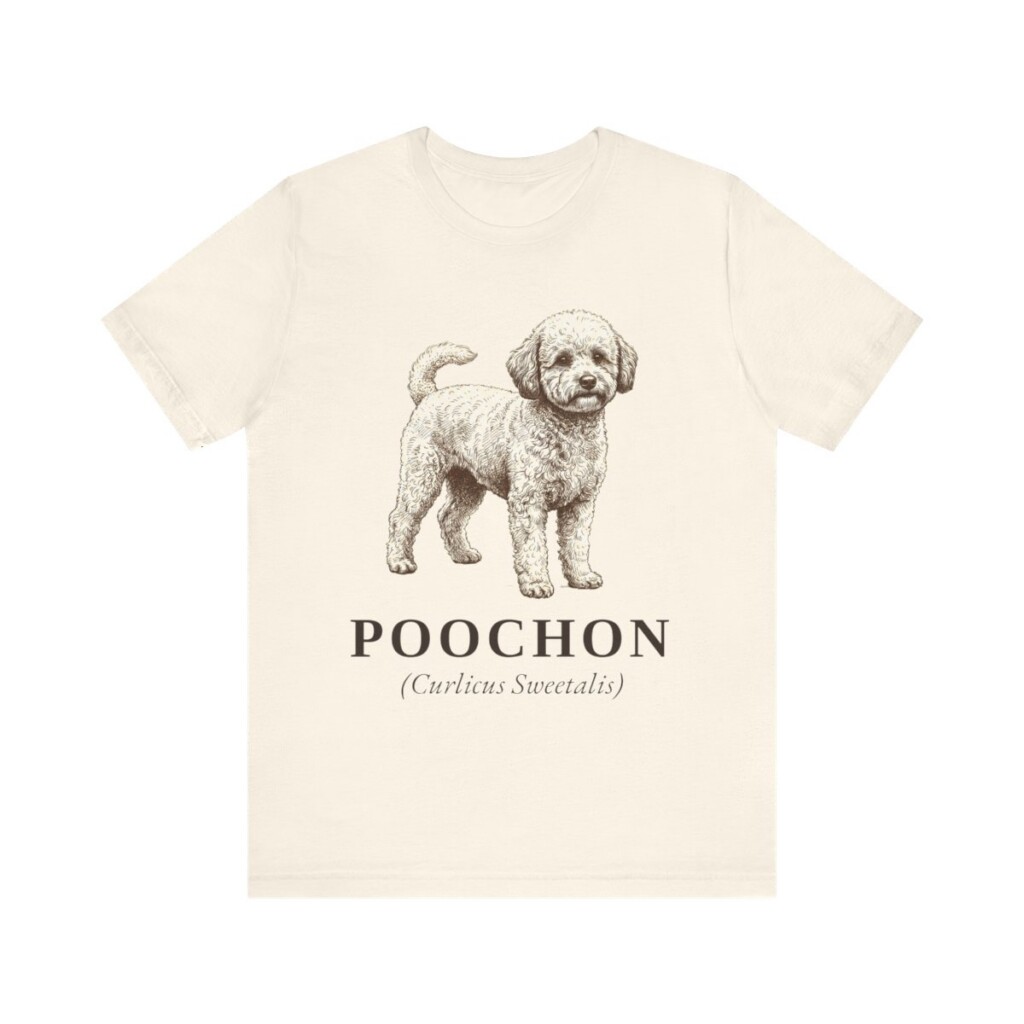 Poochon Latin Shirt, Vintage Dog Sketch Tee, Dog Latin Gift