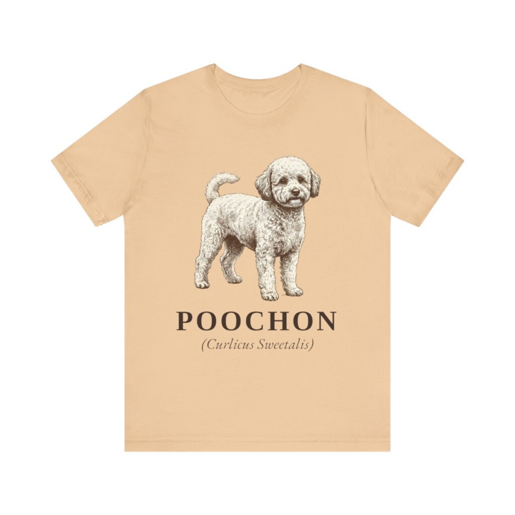 Poochon Latin Shirt, Vintage Dog Sketch Tee, Dog Latin Gift