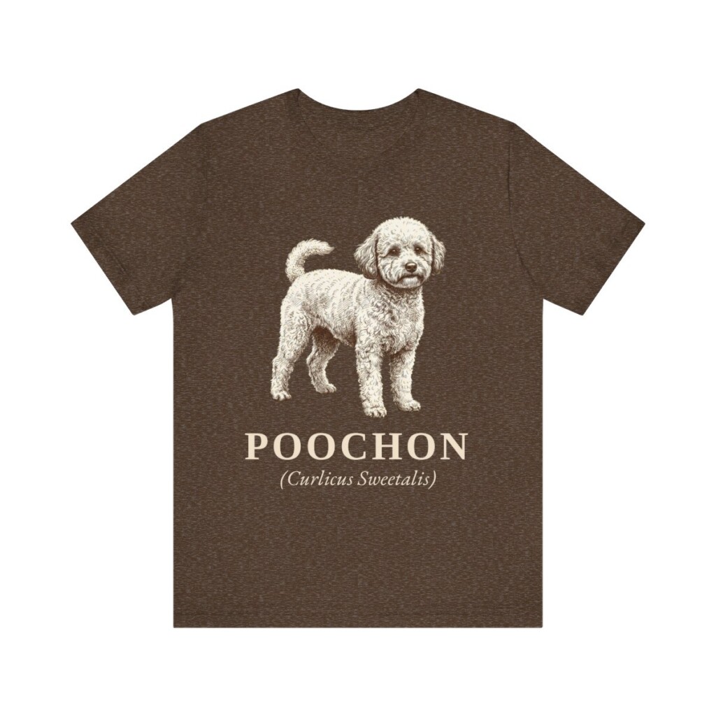 Poochon Latin Shirt, Vintage Dog Sketch Tee, Dog Latin Gift