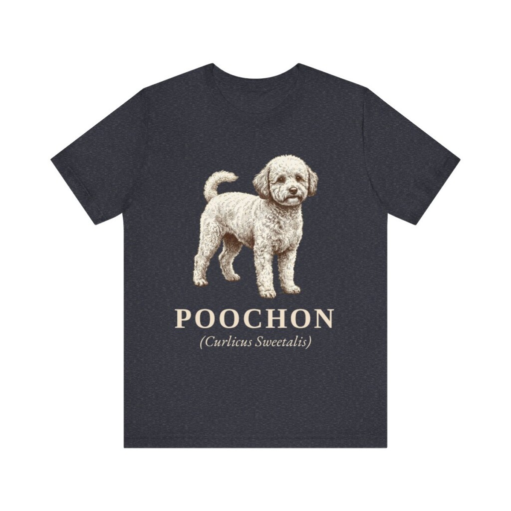 Poochon Latin Shirt, Vintage Dog Sketch Tee, Dog Latin Gift