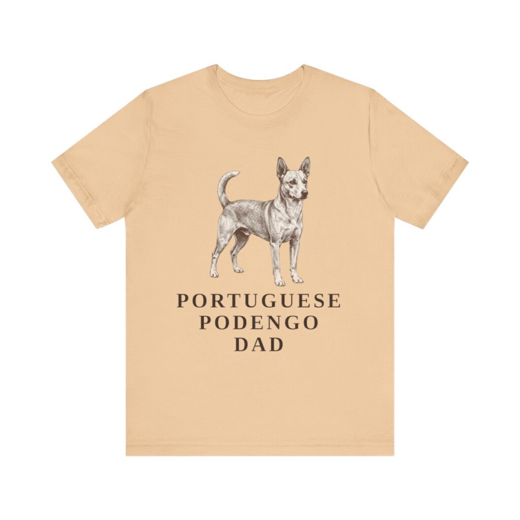 Portuguese Podengo Dad Shirt, Vintage Dog Sketch Tee, Dog Dad Gift