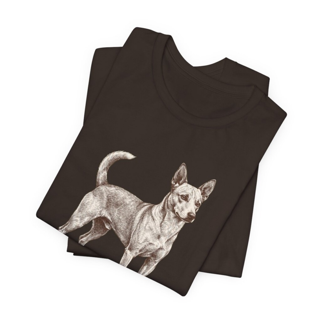Portuguese Podengo Humor Shirt, Vintage Dog Sketch Tee, Dog Humor Gift