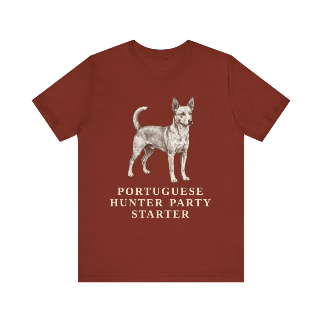 Portuguese Podengo Humor Shirt, Vintage Dog Sketch Tee, Dog Humor Gift