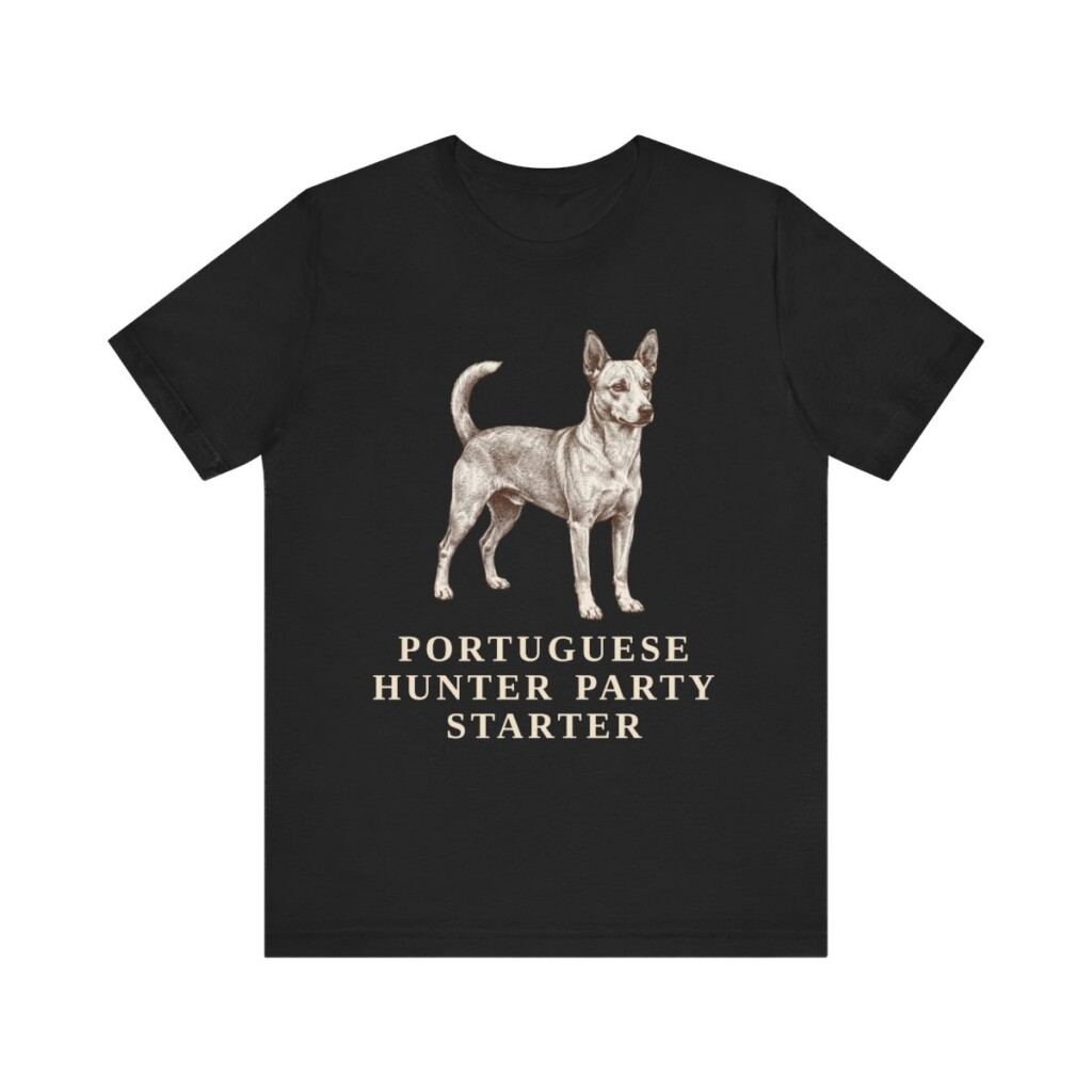 Portuguese Podengo Humor Shirt, Vintage Dog Sketch Tee, Dog Humor Gift