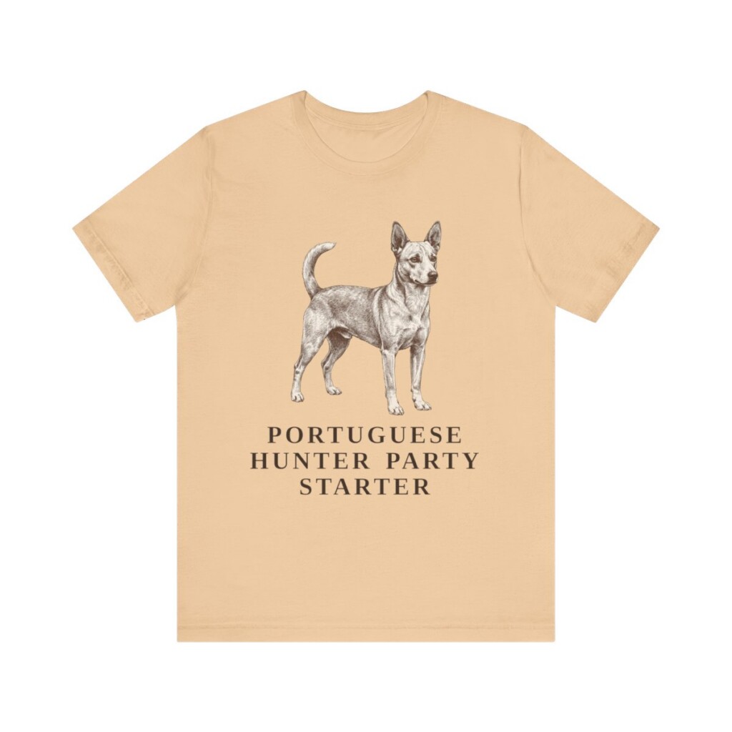 Portuguese Podengo Humor Shirt, Vintage Dog Sketch Tee, Dog Humor Gift