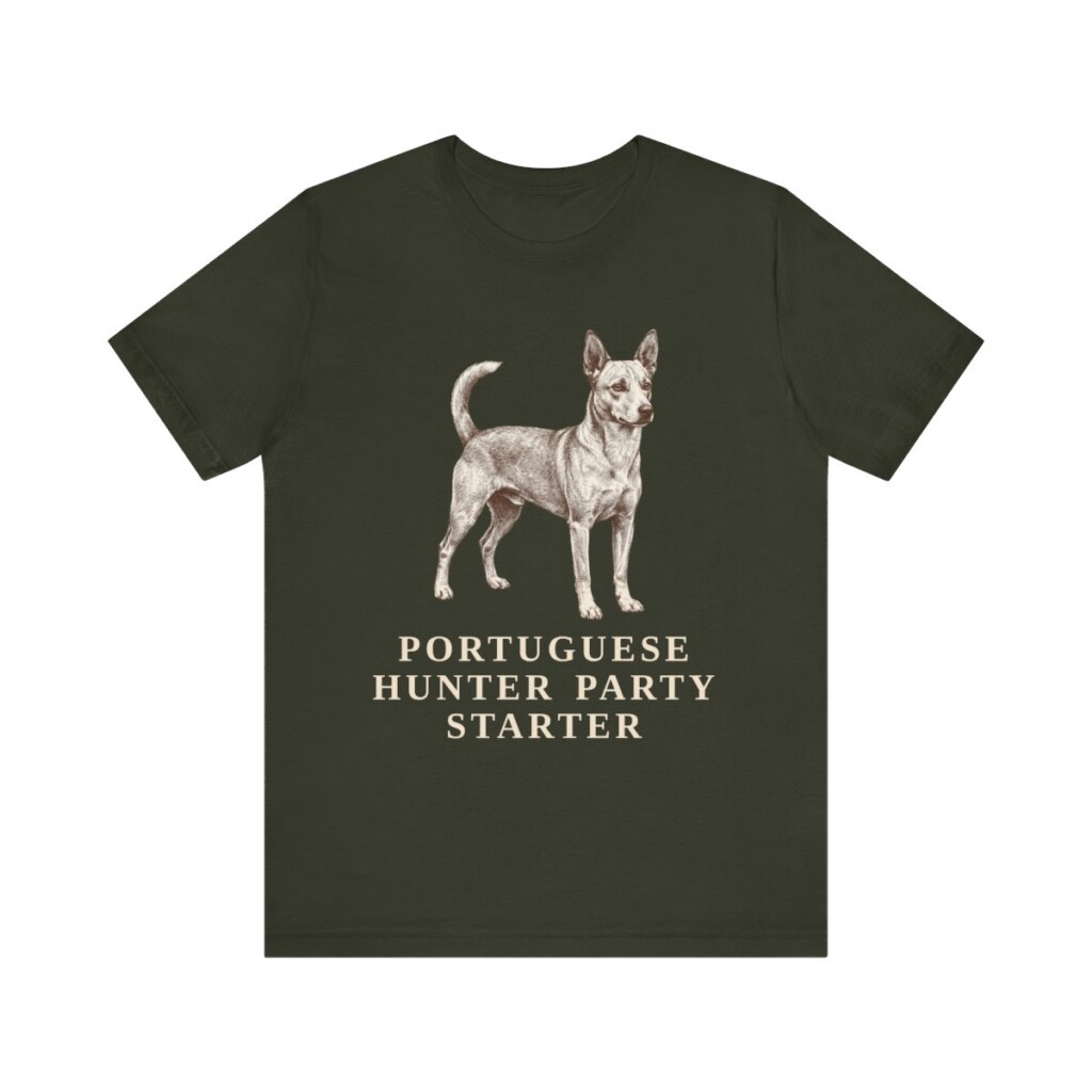 Portuguese Podengo Humor Shirt, Vintage Dog Sketch Tee, Dog Humor Gift