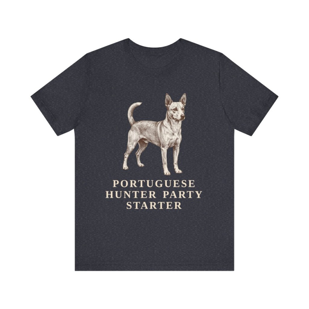Portuguese Podengo Humor Shirt, Vintage Dog Sketch Tee, Dog Humor Gift