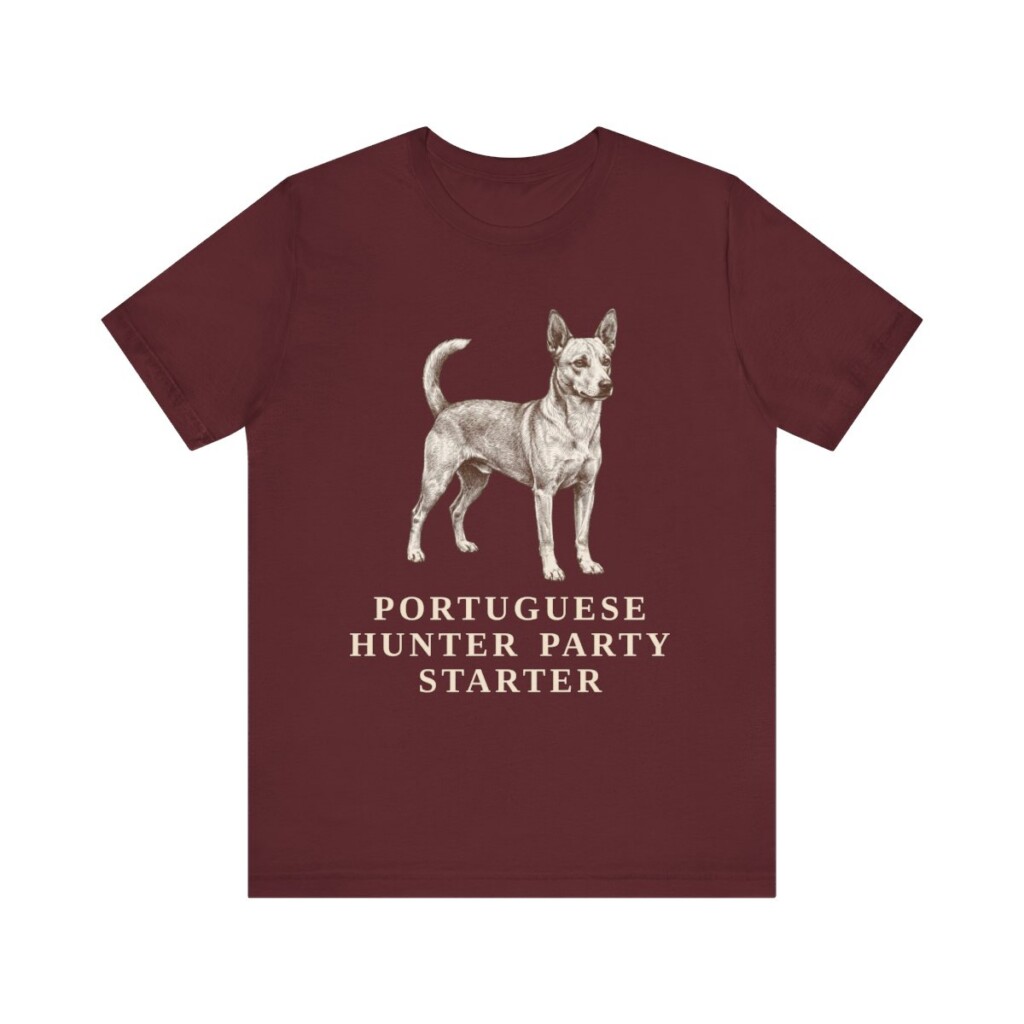 Portuguese Podengo Humor Shirt, Vintage Dog Sketch Tee, Dog Humor Gift