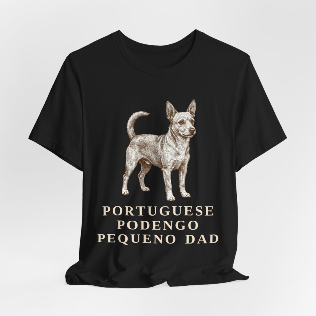 Portuguese Podengo Pequeno Dad Shirt, Vintage Dog Sketch Tee, Dog Dad Gift