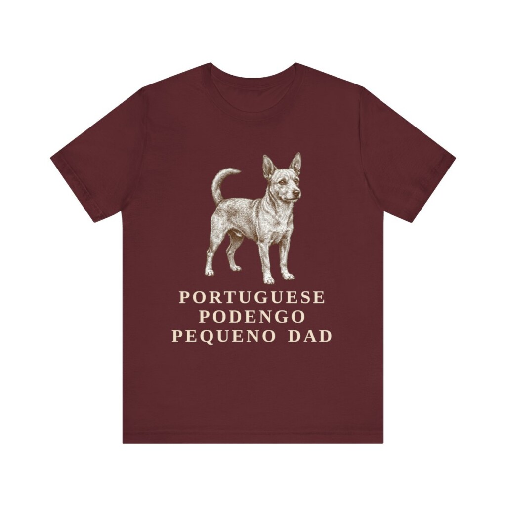 Portuguese Podengo Pequeno Dad Shirt, Vintage Dog Sketch Tee, Dog Dad Gift