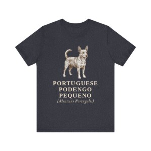Portuguese Podengo Pequeno Latin Shirt, Vintage Dog Sketch Tee, Dog Latin Gift