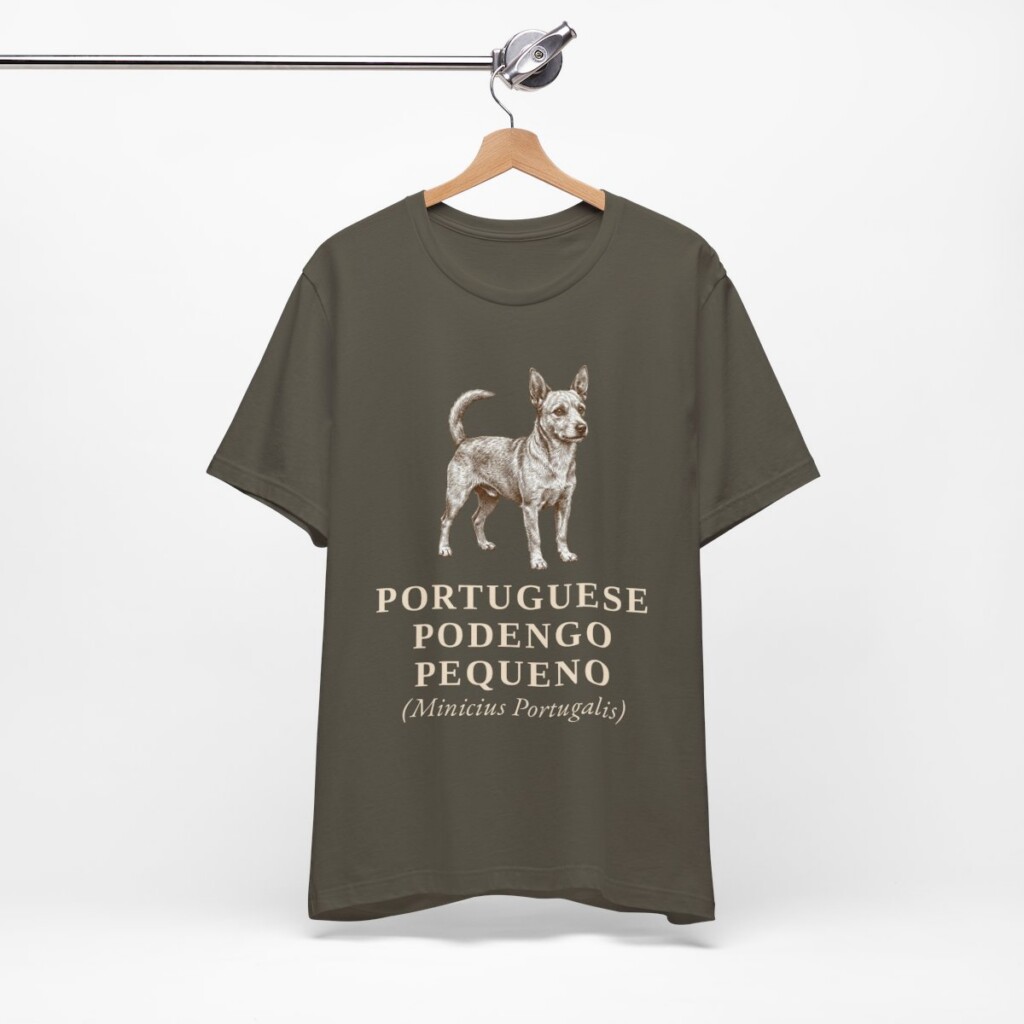 Portuguese Podengo Pequeno Latin Shirt, Vintage Dog Sketch Tee, Dog Latin Gift