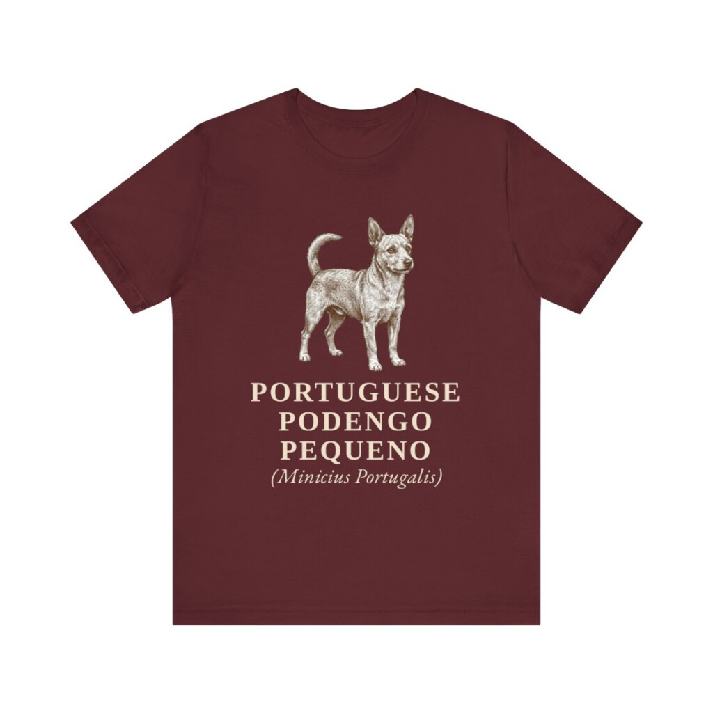 Portuguese Podengo Pequeno Latin Shirt, Vintage Dog Sketch Tee, Dog Latin Gift
