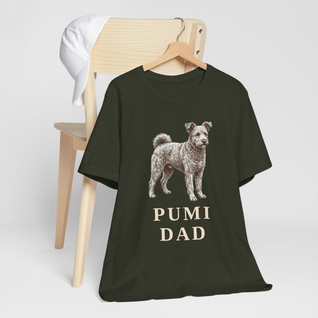 Pumi Dad Shirt, Vintage Dog Sketch Tee, Dog Dad Gift