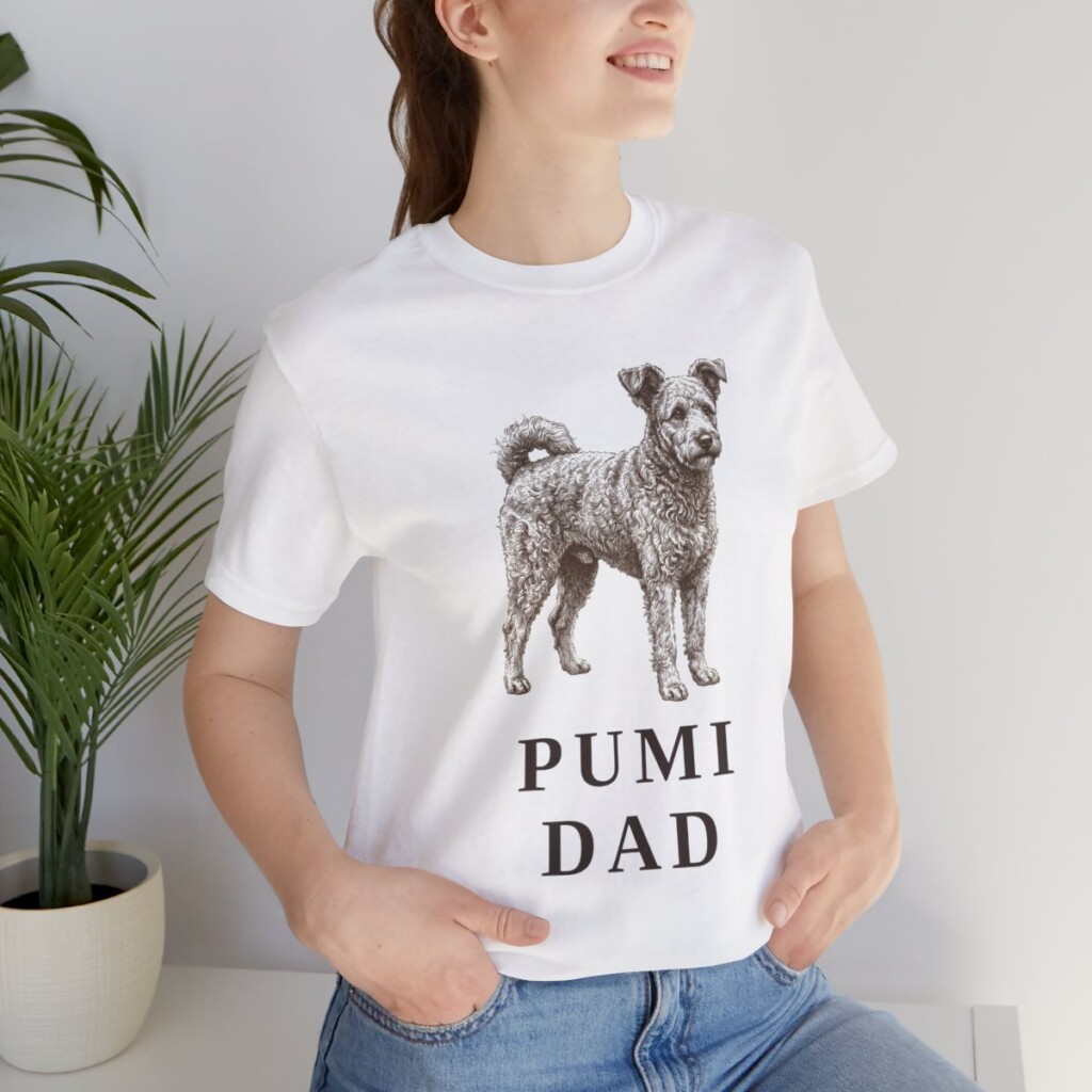 Pumi Dad Shirt, Vintage Dog Sketch Tee, Dog Dad Gift