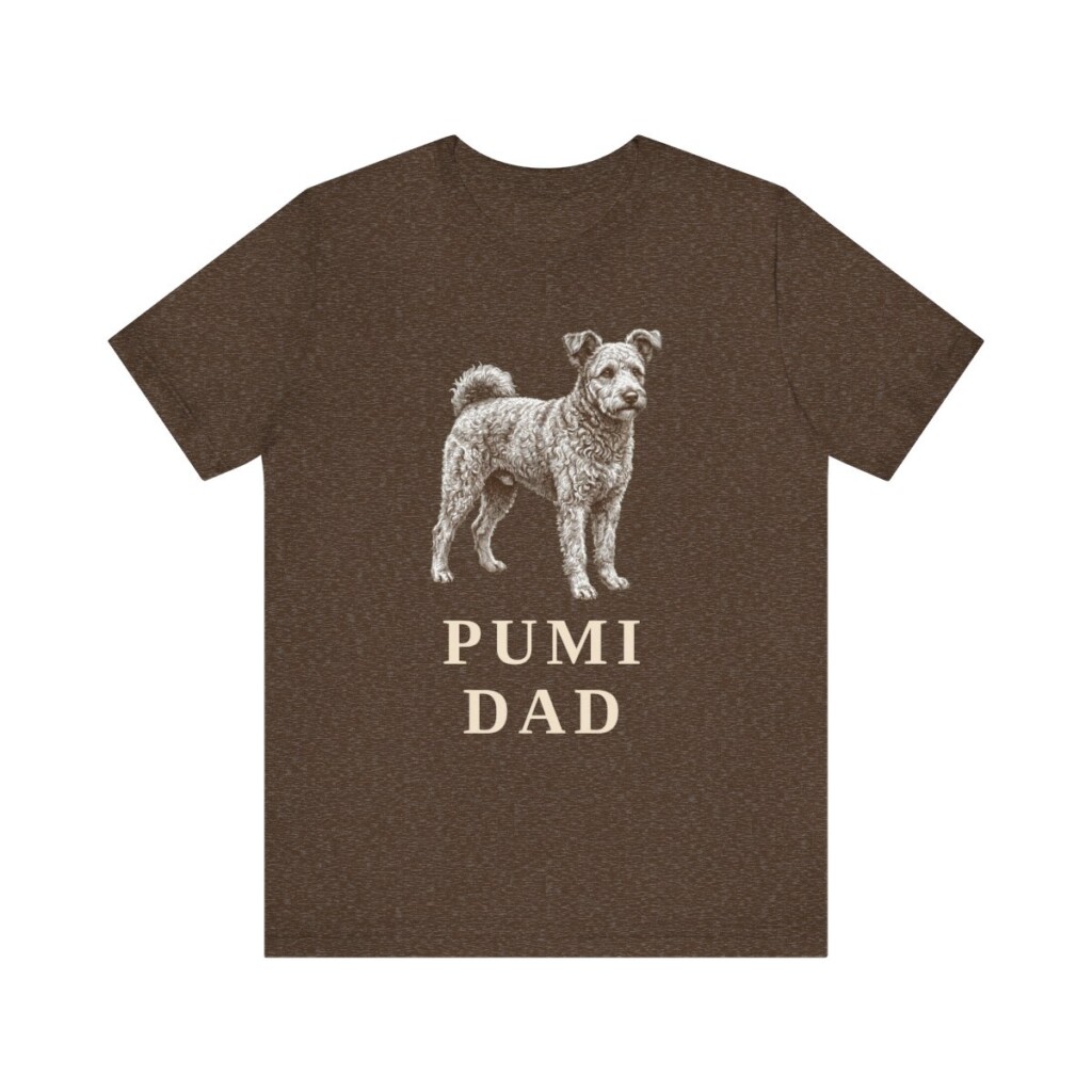 Pumi Dad Shirt, Vintage Dog Sketch Tee, Dog Dad Gift