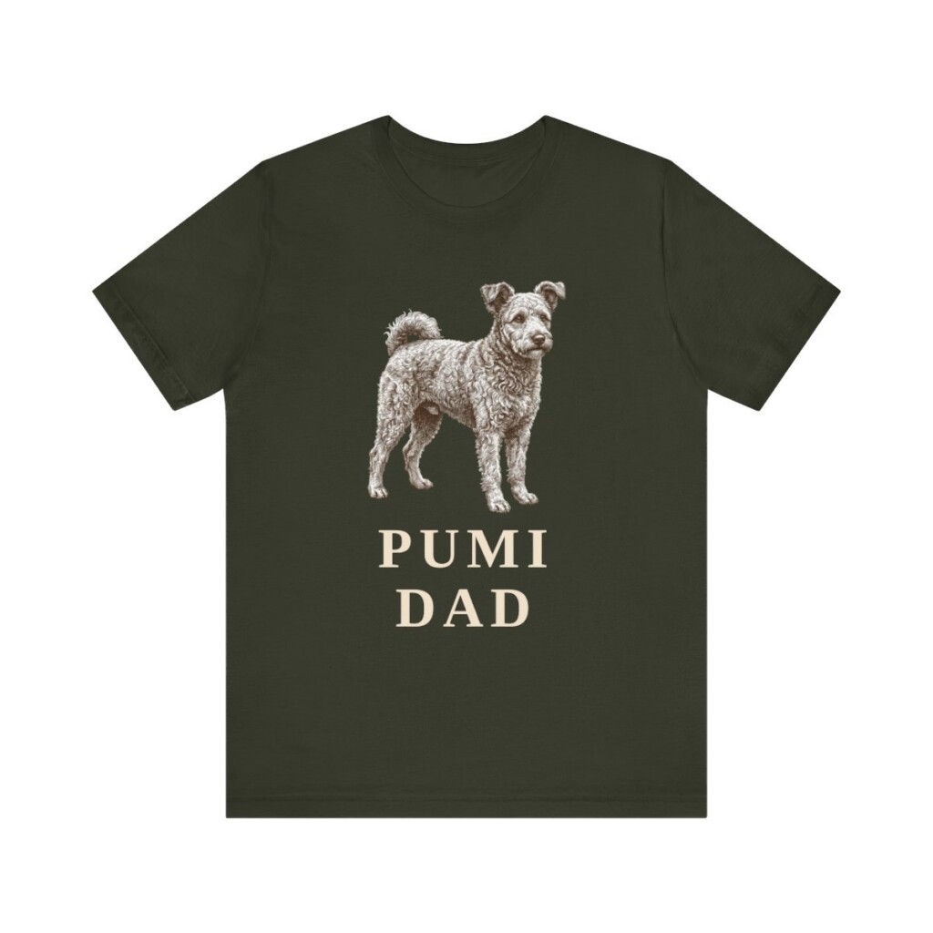 Pumi Dad Shirt, Vintage Dog Sketch Tee, Dog Dad Gift