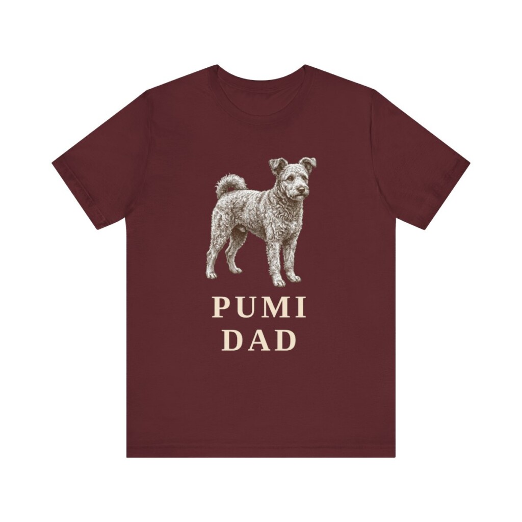 Pumi Dad Shirt, Vintage Dog Sketch Tee, Dog Dad Gift