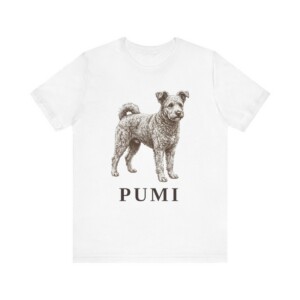 Pumi Shirt, Vintage Dog Sketch Tee, Dog Lover Gift