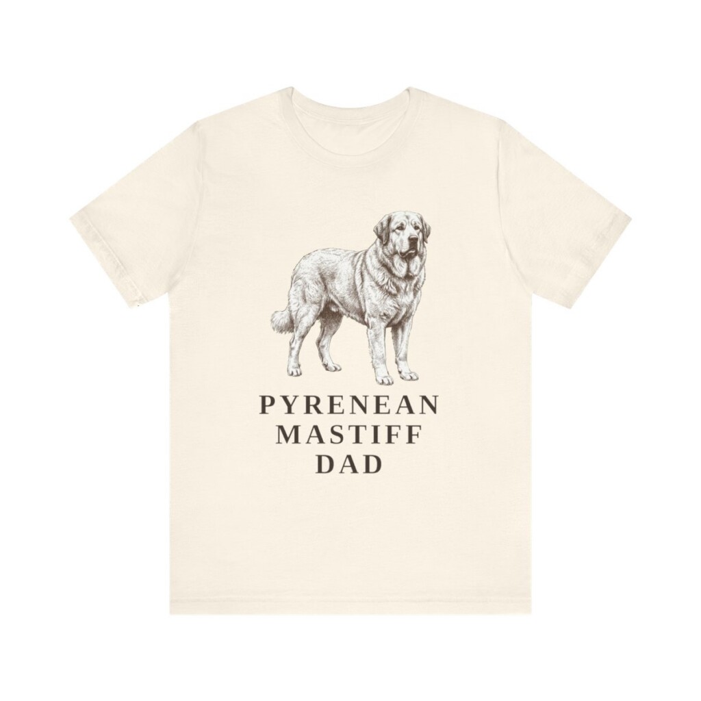 Pyrenean Mastiff Dad Shirt, Vintage Dog Sketch Tee, Dog Dad Gift