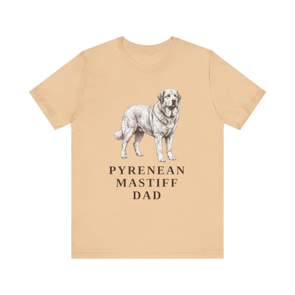 Pyrenean Mastiff Dad Shirt, Vintage Dog Sketch Tee, Dog Dad Gift