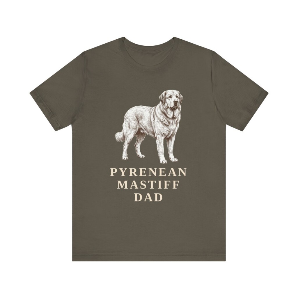 Pyrenean Mastiff Dad Shirt, Vintage Dog Sketch Tee, Dog Dad Gift
