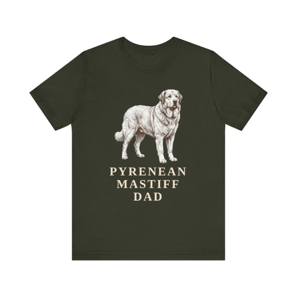 Pyrenean Mastiff Dad Shirt, Vintage Dog Sketch Tee, Dog Dad Gift