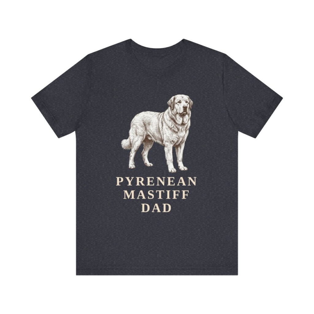 Pyrenean Mastiff Dad Shirt, Vintage Dog Sketch Tee, Dog Dad Gift