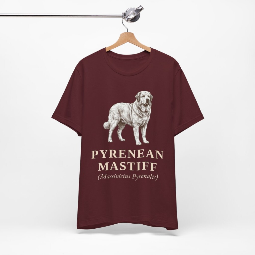 Pyrenean Mastiff Latin Shirt, Vintage Dog Sketch Tee, Dog Latin Gift