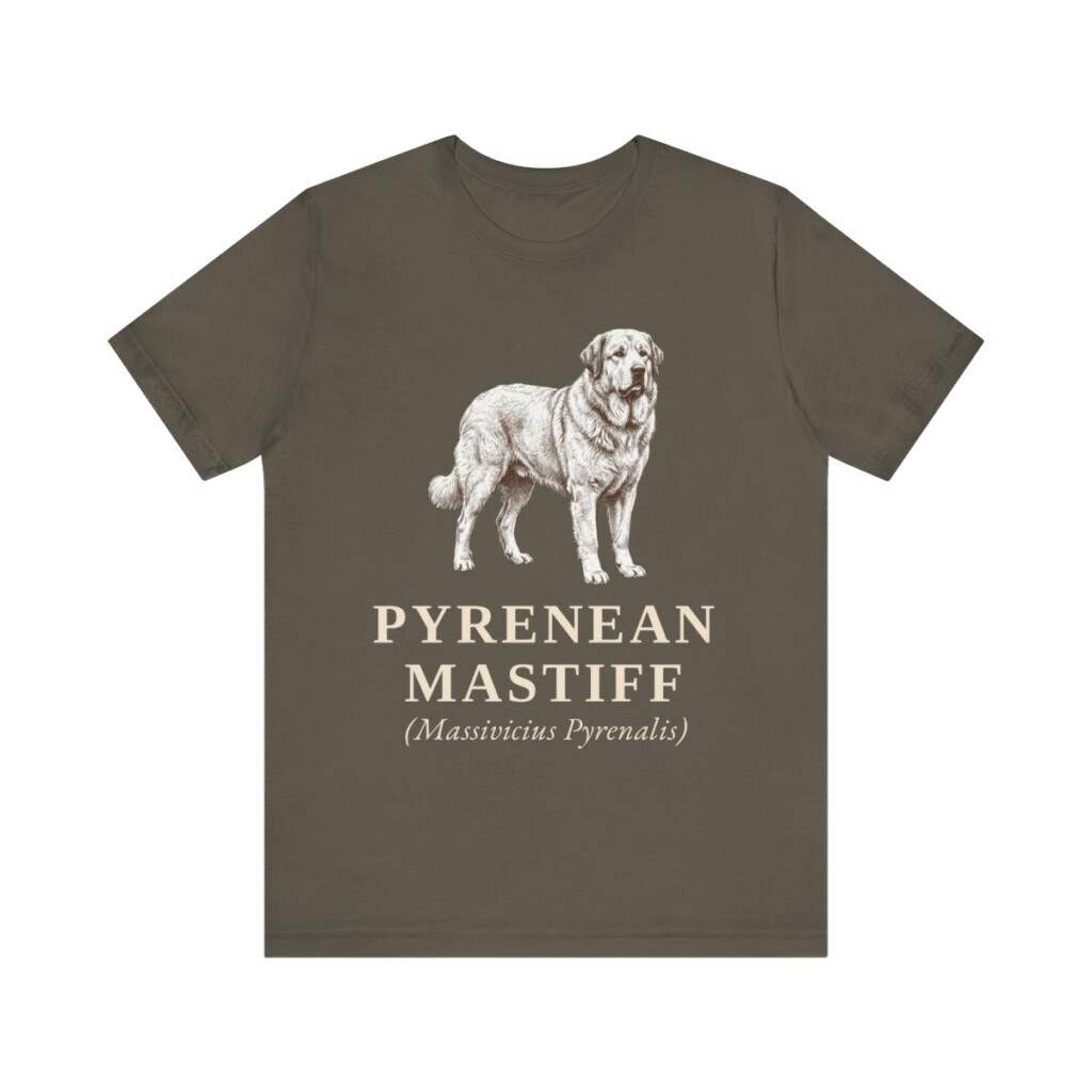 Pyrenean Mastiff Latin Shirt, Vintage Dog Sketch Tee, Dog Latin Gift
