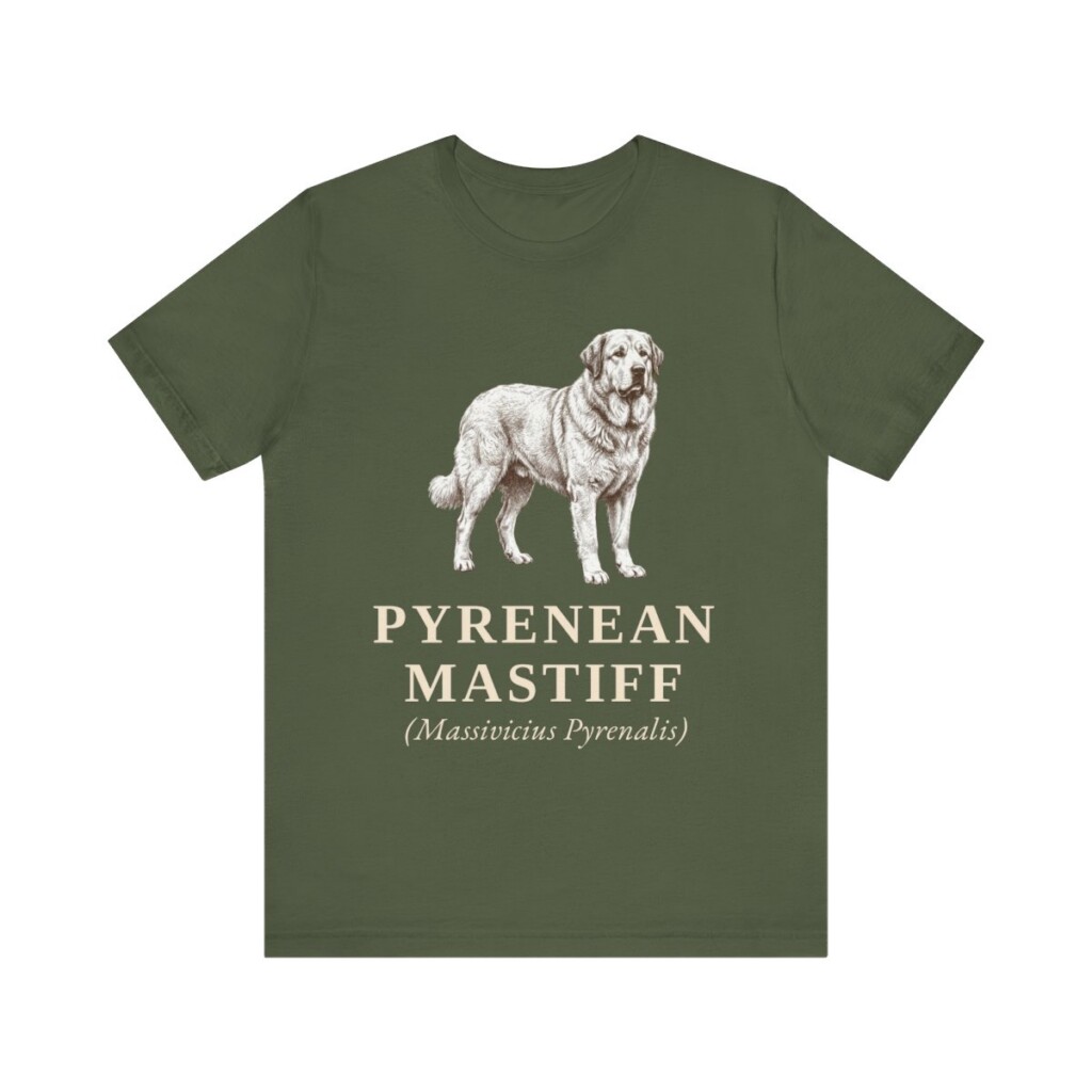 Pyrenean Mastiff Latin Shirt, Vintage Dog Sketch Tee, Dog Latin Gift