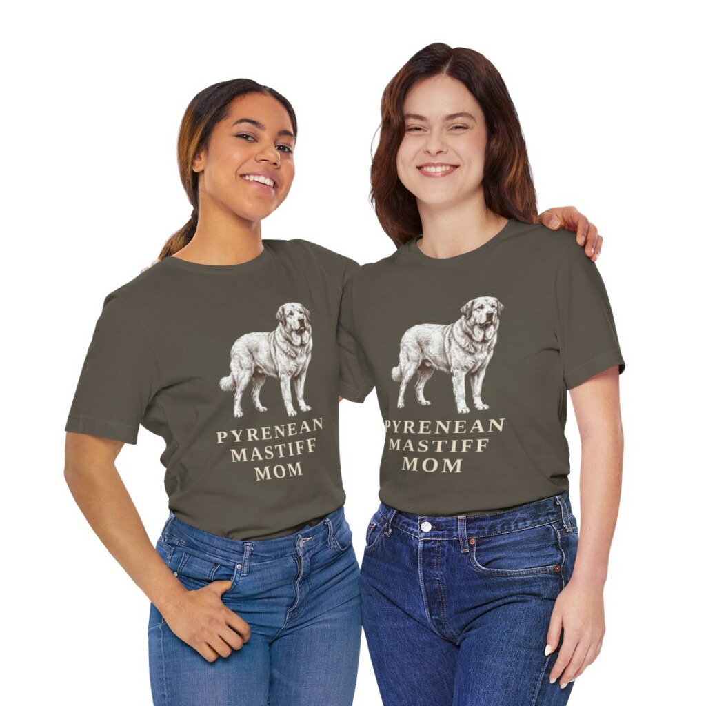 Pyrenean Mastiff Mom Shirt, Vintage Dog Sketch Tee, Dog Mom Gift