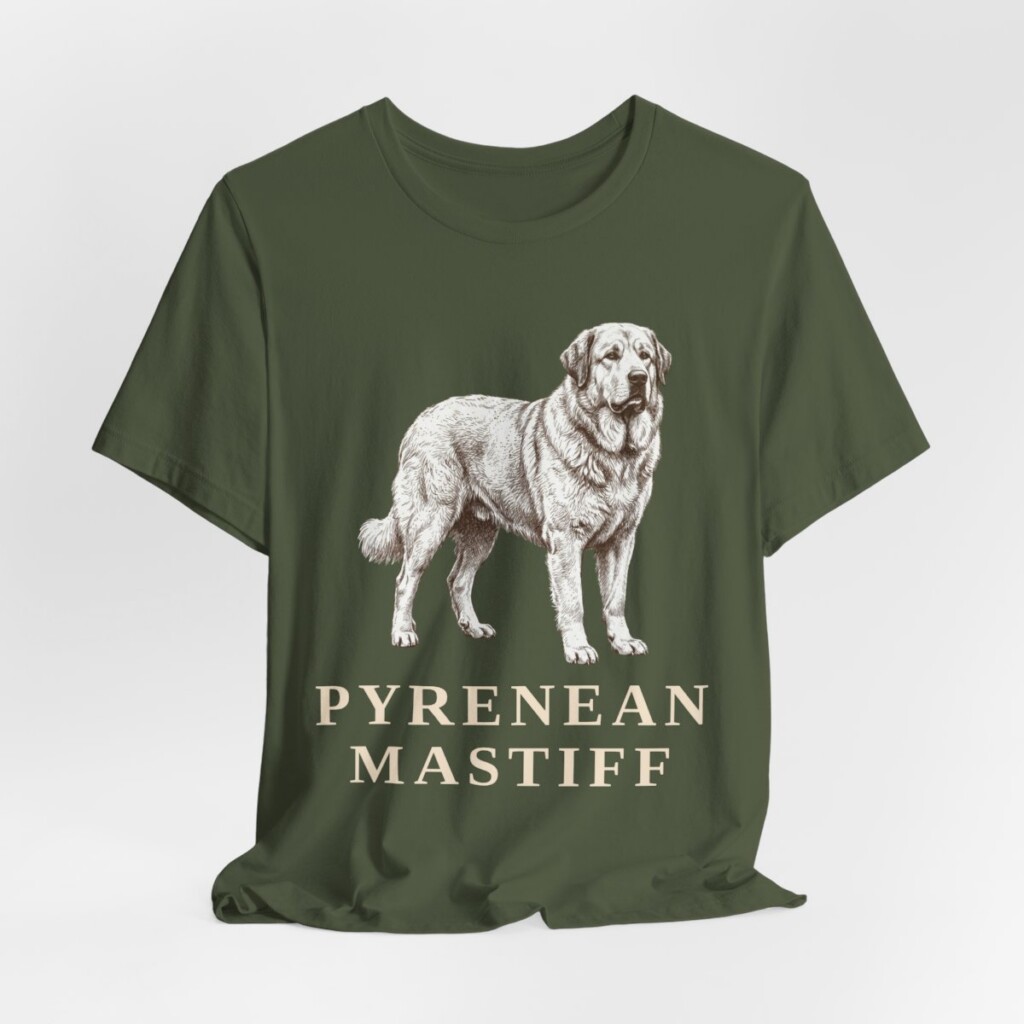 Pyrenean Mastiff Shirt, Vintage Dog Sketch Tee, Dog Lover Gift