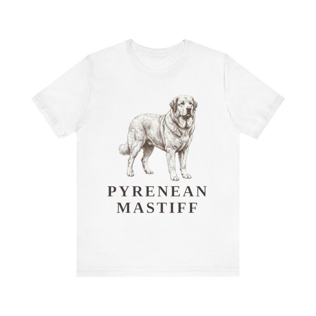 Pyrenean Mastiff Shirt, Vintage Dog Sketch Tee, Dog Lover Gift