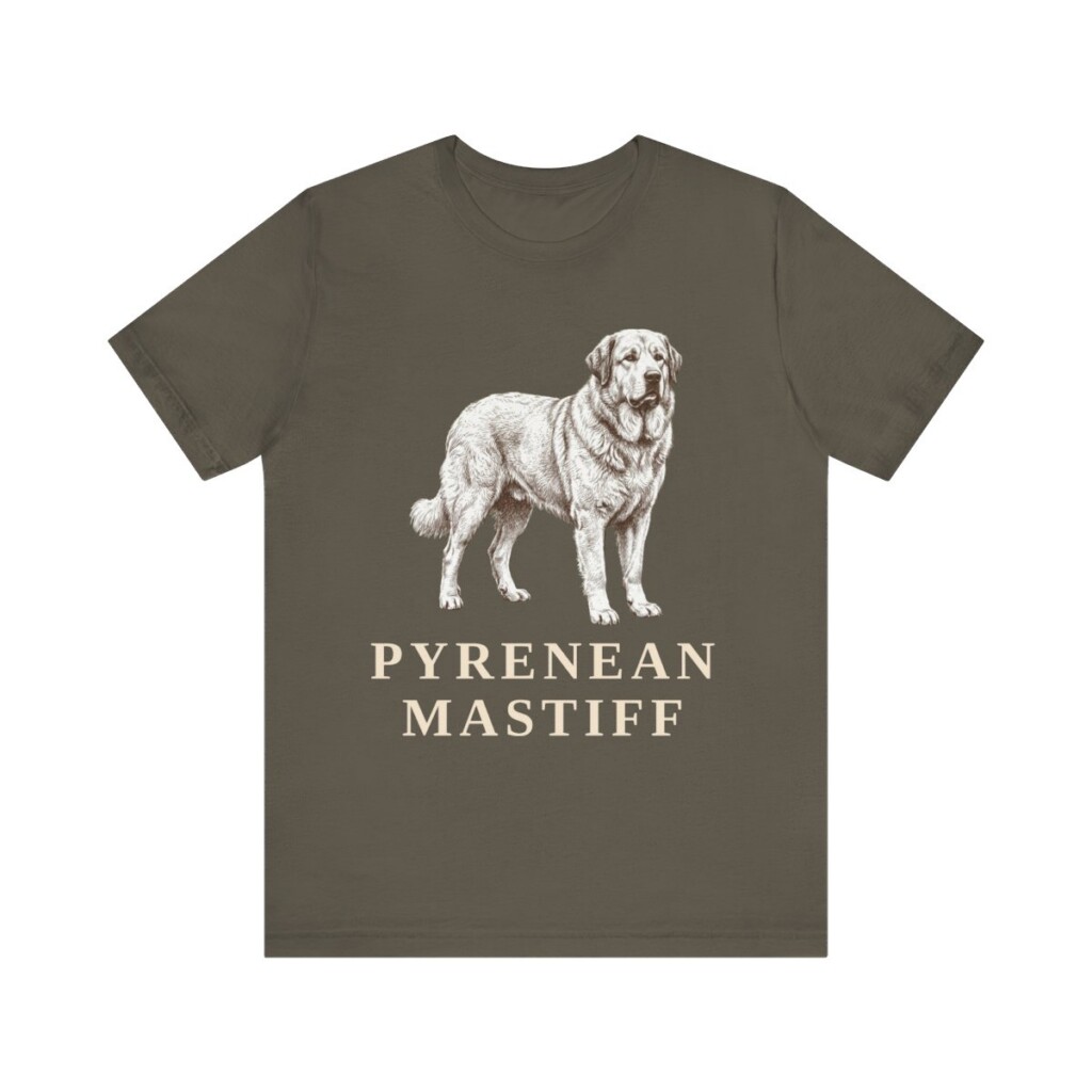 Pyrenean Mastiff Shirt, Vintage Dog Sketch Tee, Dog Lover Gift