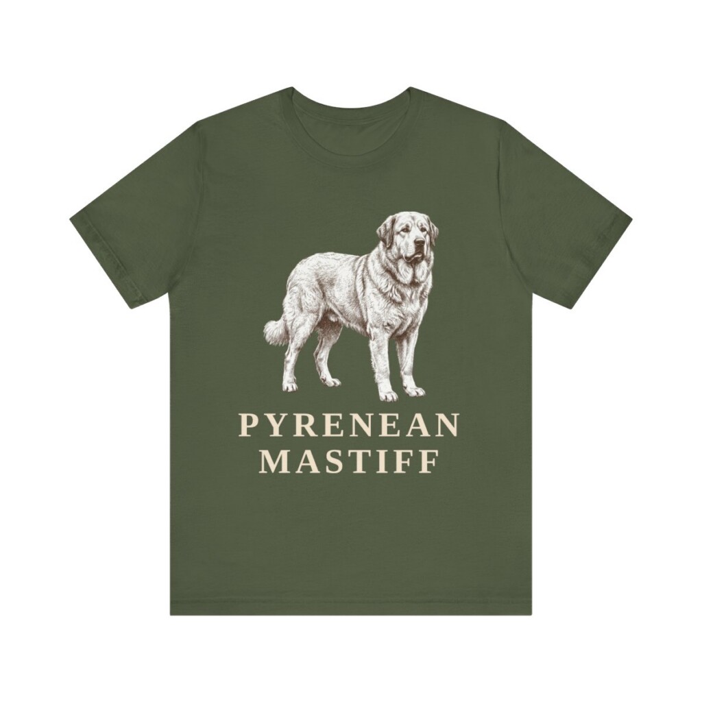 Pyrenean Mastiff Shirt, Vintage Dog Sketch Tee, Dog Lover Gift