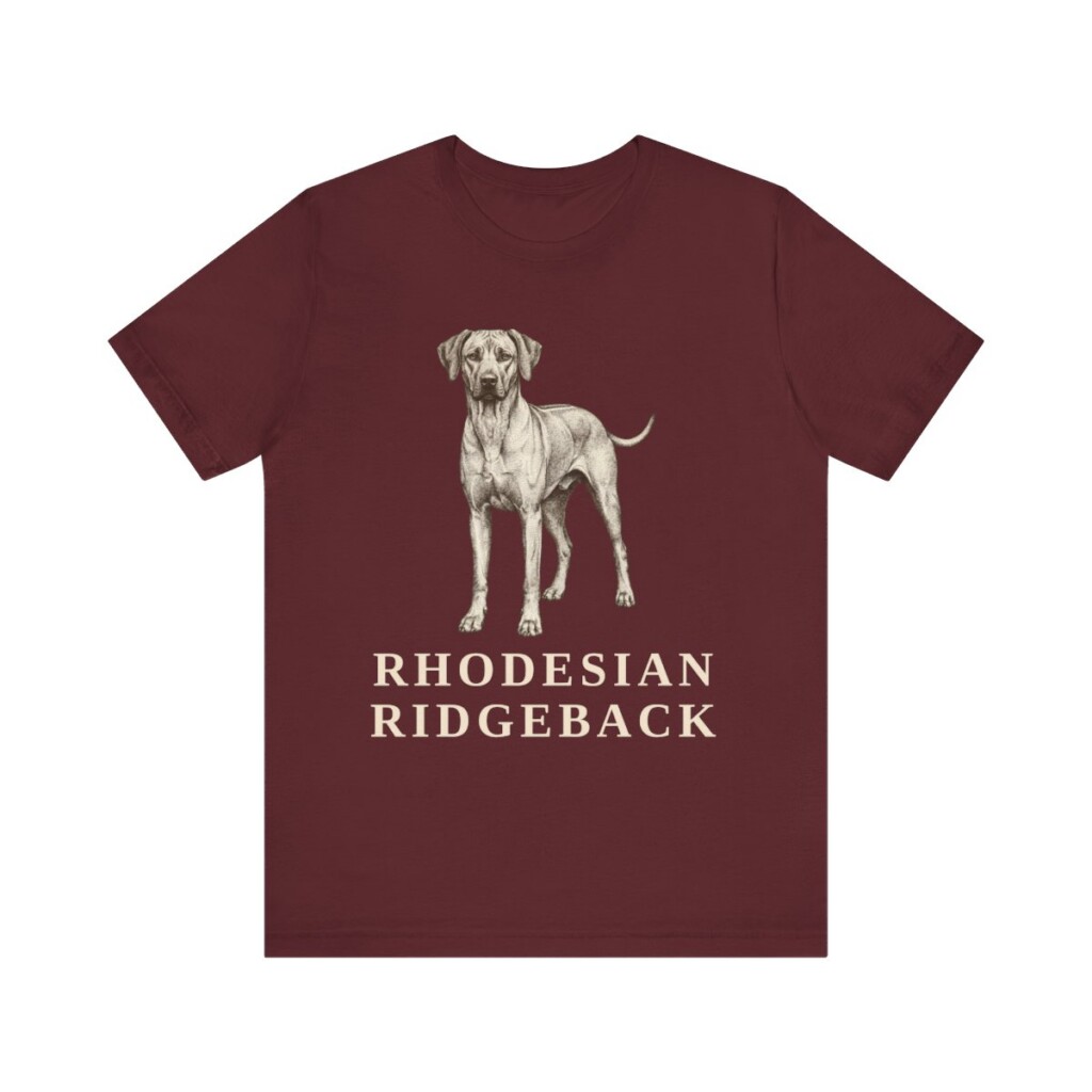 Rhodesian Ridgeback Lover Shirt, Vintage Dog Sketch Tee, Dog Lover Gift