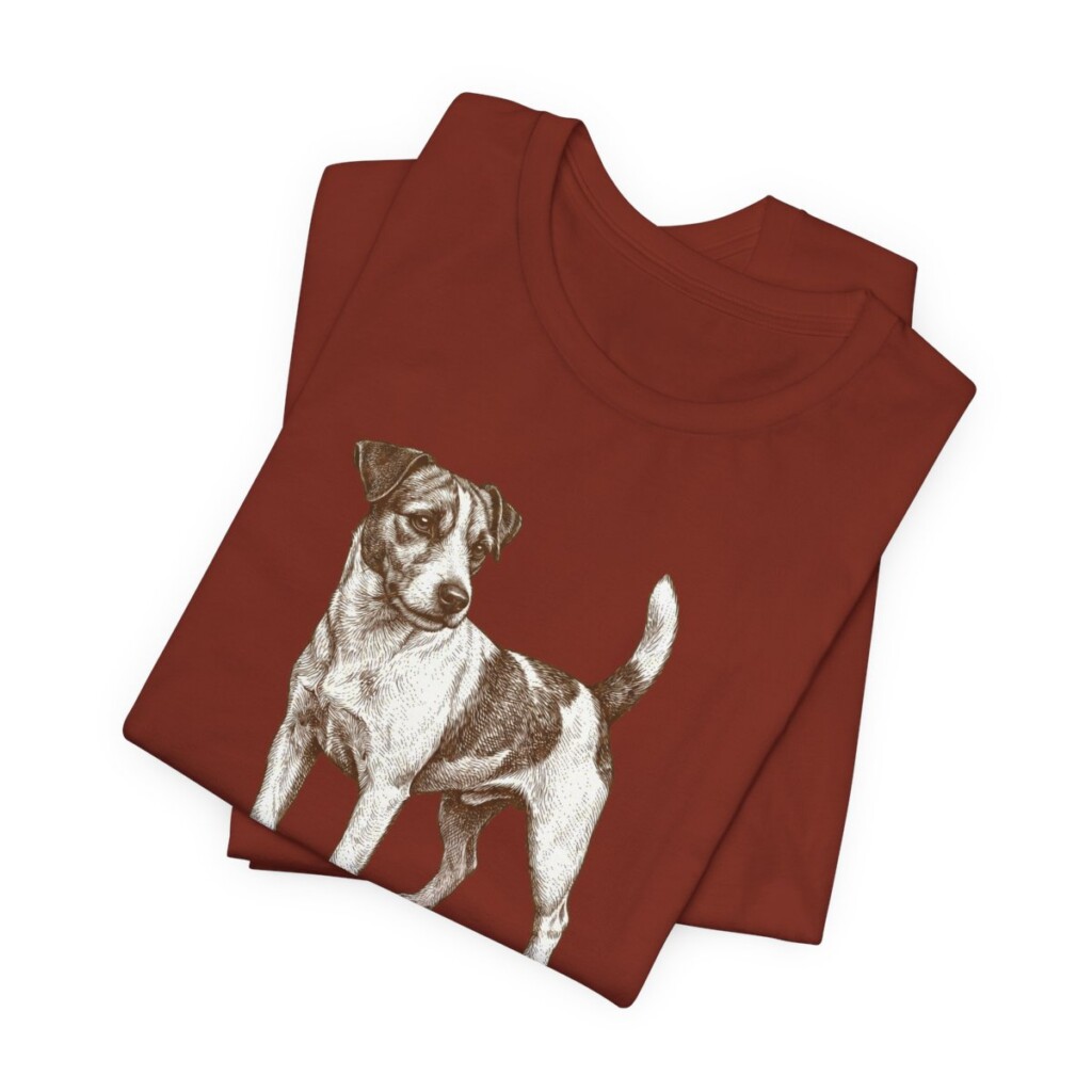 Russell Terrier Dad Shirt, Vintage Dog Sketch Tee, Dog Dad Gift