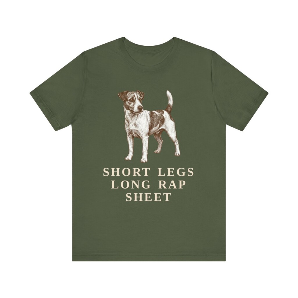 Russell Terrier Humor Shirt, Vintage Dog Sketch Tee, Dog Humor Gift