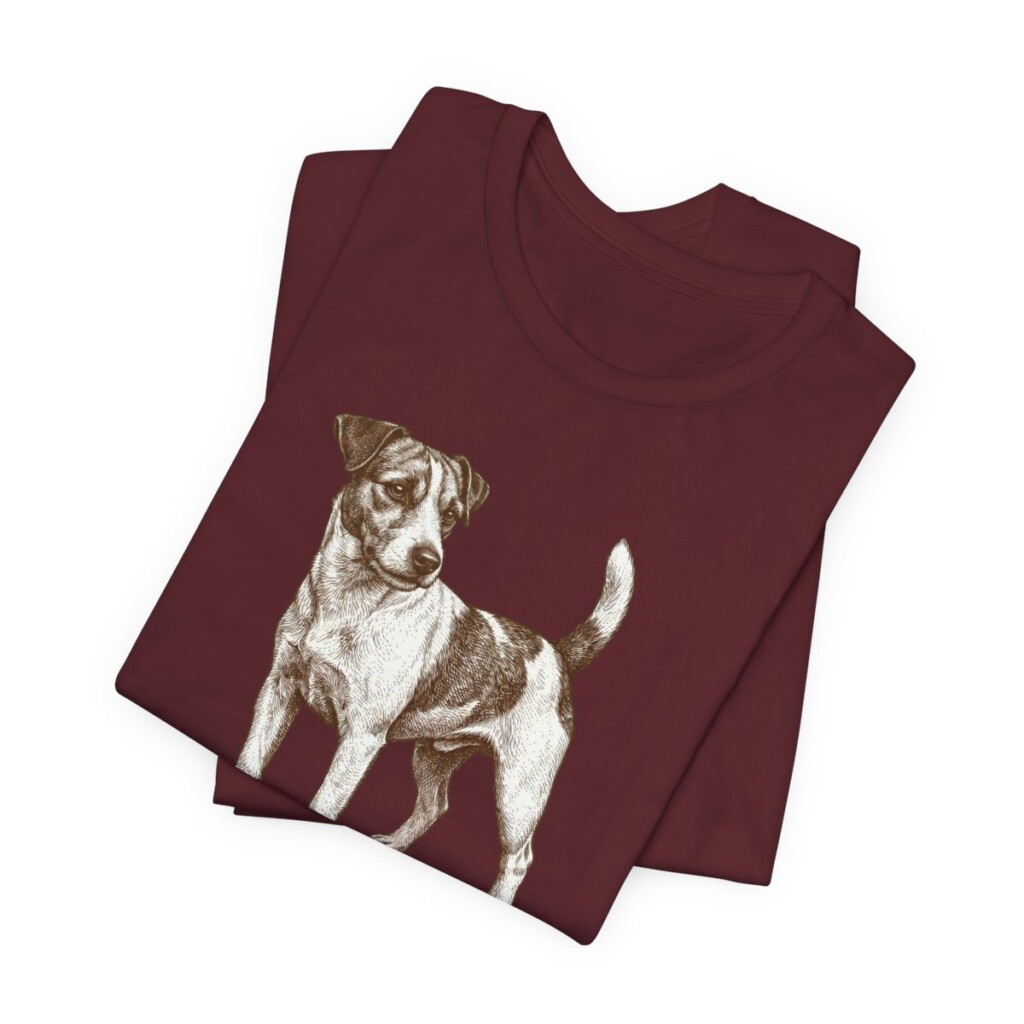 Russell Terrier Humor Shirt, Vintage Dog Sketch Tee, Dog Humor Gift