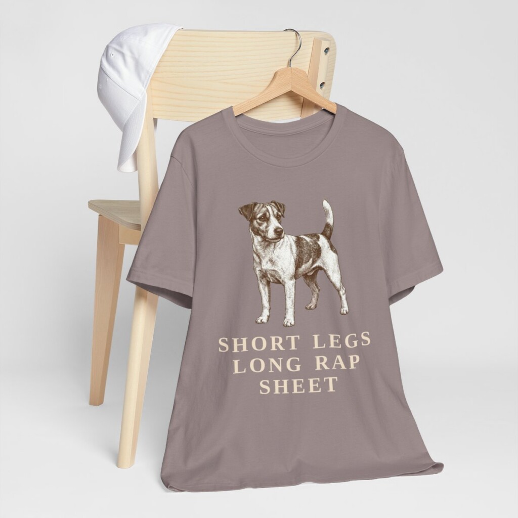 Russell Terrier Humor Shirt, Vintage Dog Sketch Tee, Dog Humor Gift