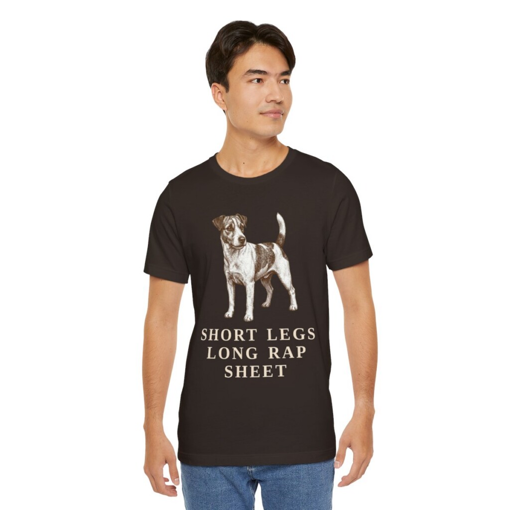 Russell Terrier Humor Shirt, Vintage Dog Sketch Tee, Dog Humor Gift