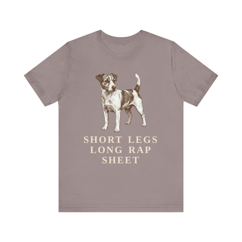Russell Terrier Humor Shirt, Vintage Dog Sketch Tee, Dog Humor Gift