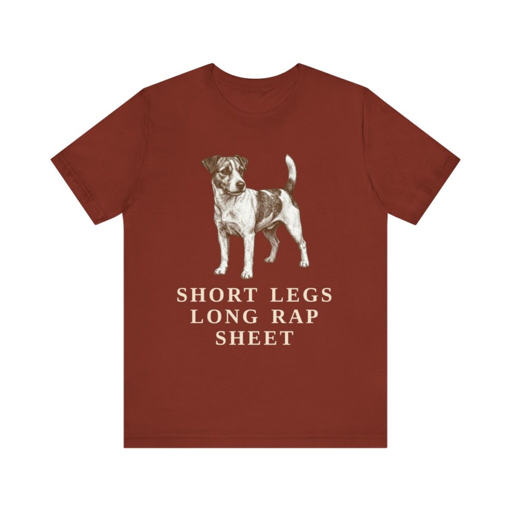 Russell Terrier Humor Shirt, Vintage Dog Sketch Tee, Dog Humor Gift
