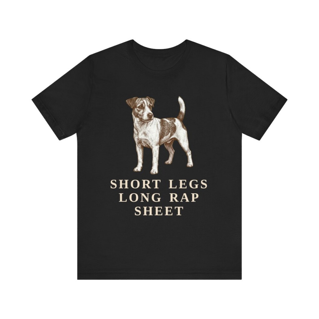 Russell Terrier Humor Shirt, Vintage Dog Sketch Tee, Dog Humor Gift