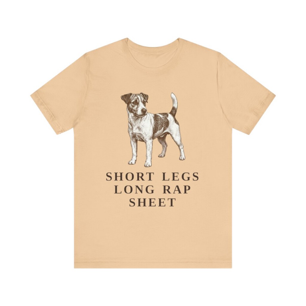 Russell Terrier Humor Shirt, Vintage Dog Sketch Tee, Dog Humor Gift