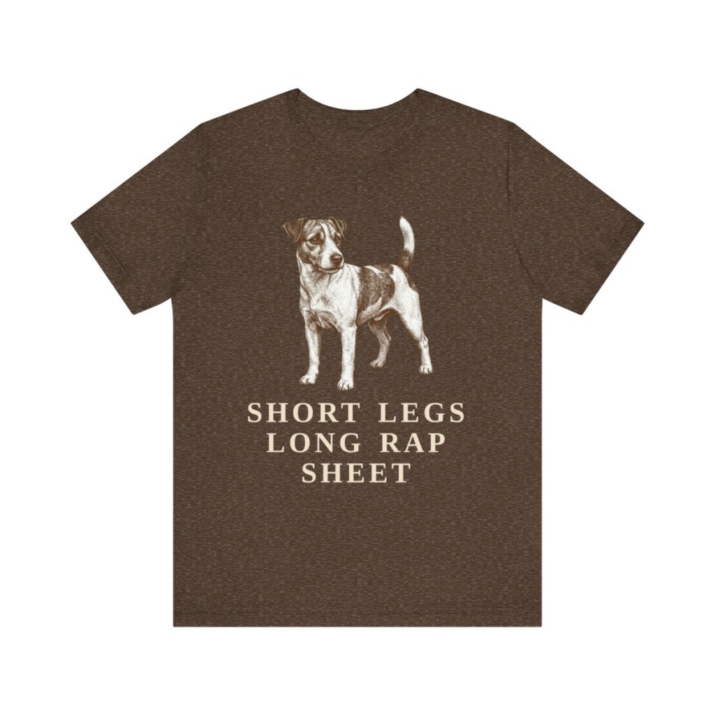 Russell Terrier Humor Shirt, Vintage Dog Sketch Tee, Dog Humor Gift