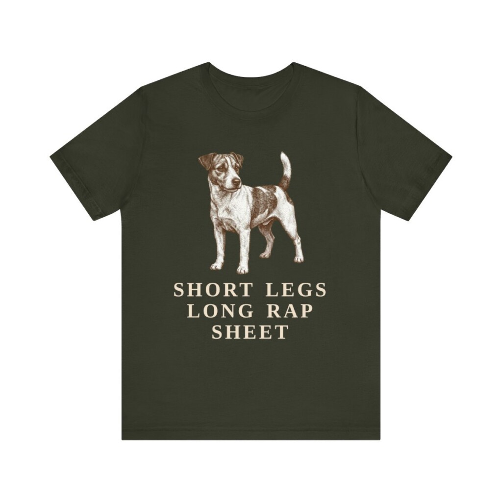 Russell Terrier Humor Shirt, Vintage Dog Sketch Tee, Dog Humor Gift