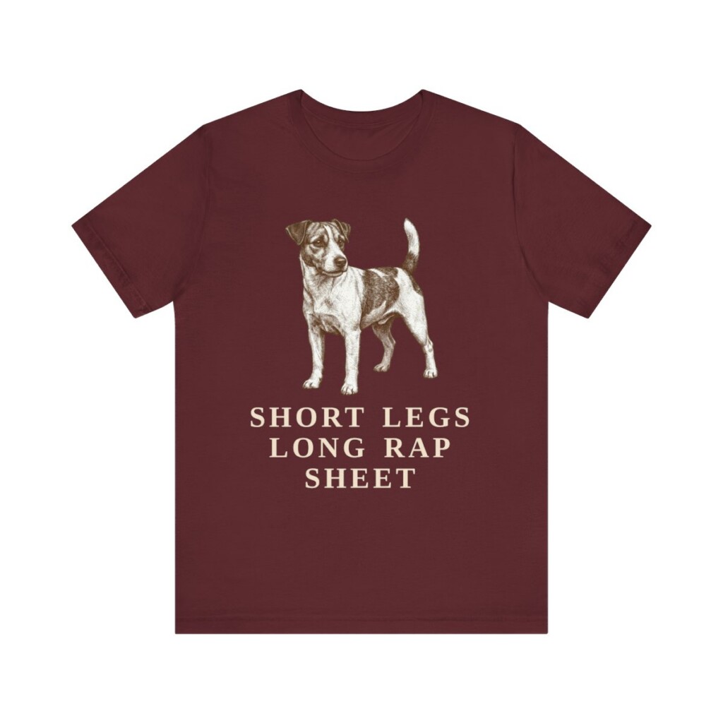Russell Terrier Humor Shirt, Vintage Dog Sketch Tee, Dog Humor Gift